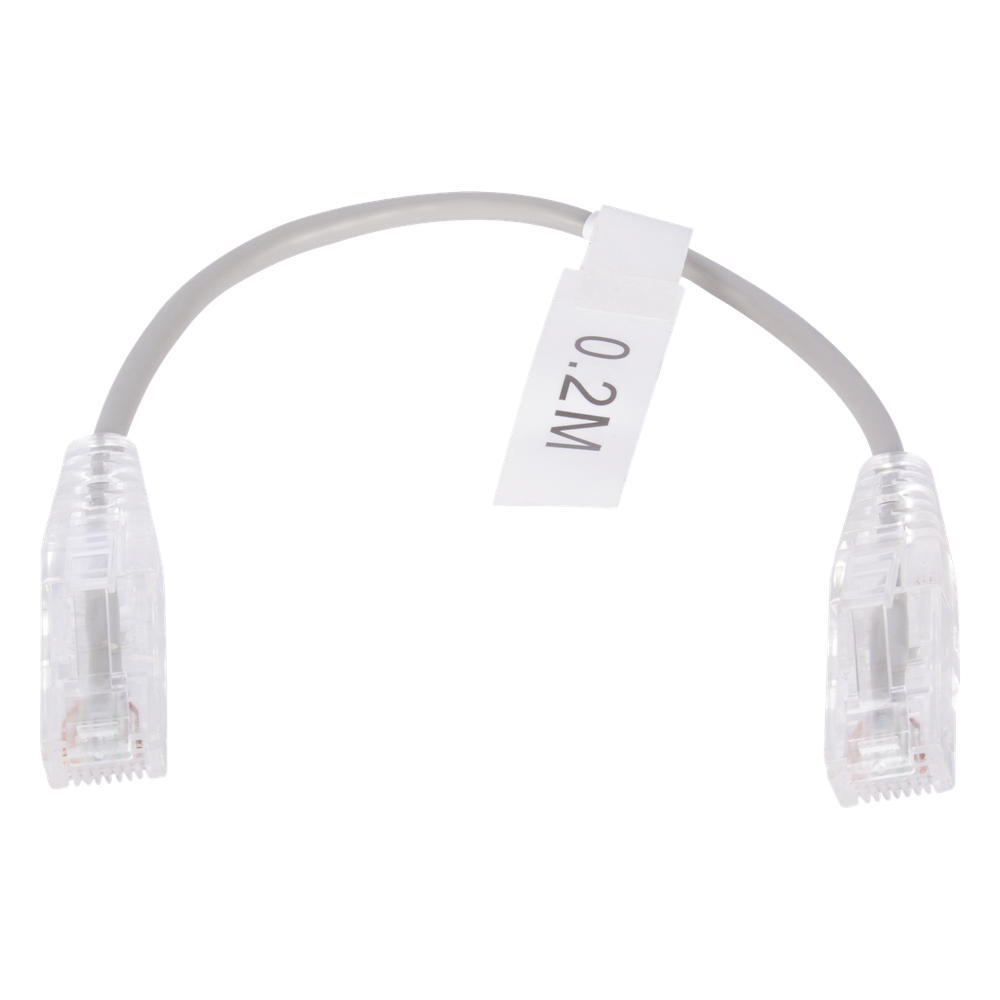 Patch cord Cat6 UTP, 20 cm, gris, 28 AWG