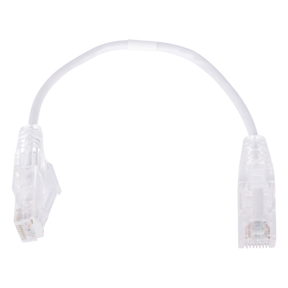 Patch cord Cat6 UTP, 20 cm, blanco, 28 AWG