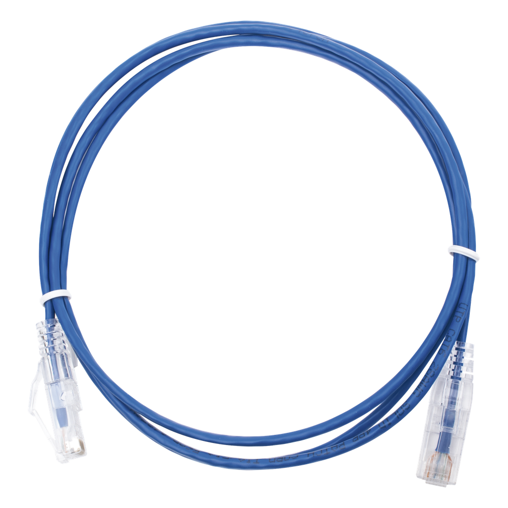 Patch cord Cat6 UTP, 1.5 m, azul, 28 AWG