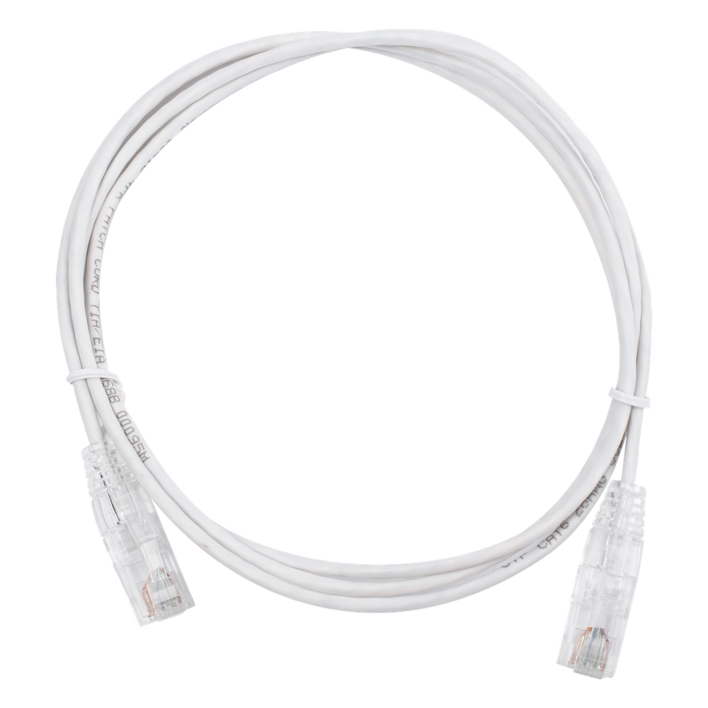 Patch cord Cat6 UTP, 1.5 m, blanco, 28 AWG
