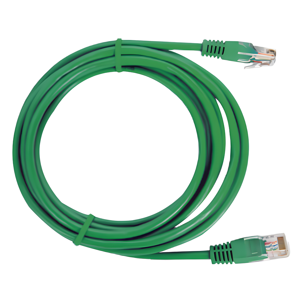 Patch cord Cat6 UTP, 2 m, verde
