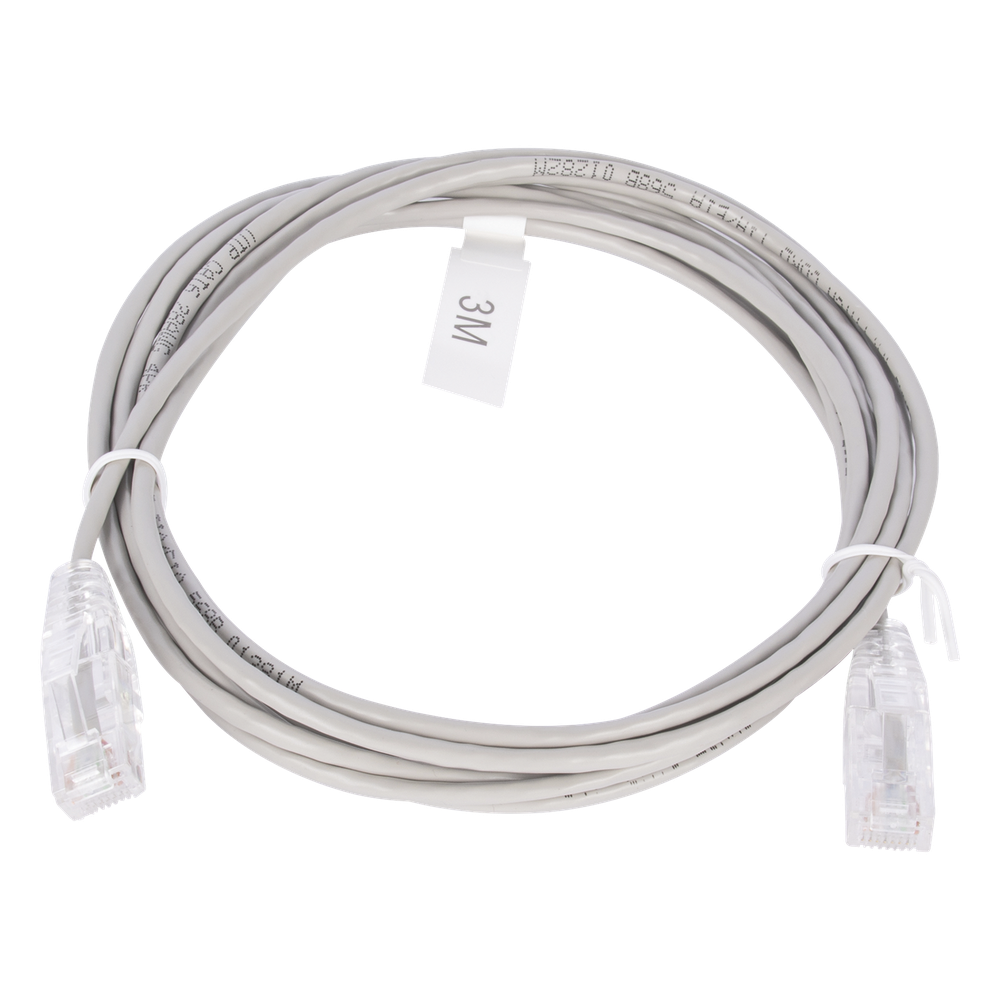 Patch cord Cat6 UTP, 3 m, gris, 28 AWG