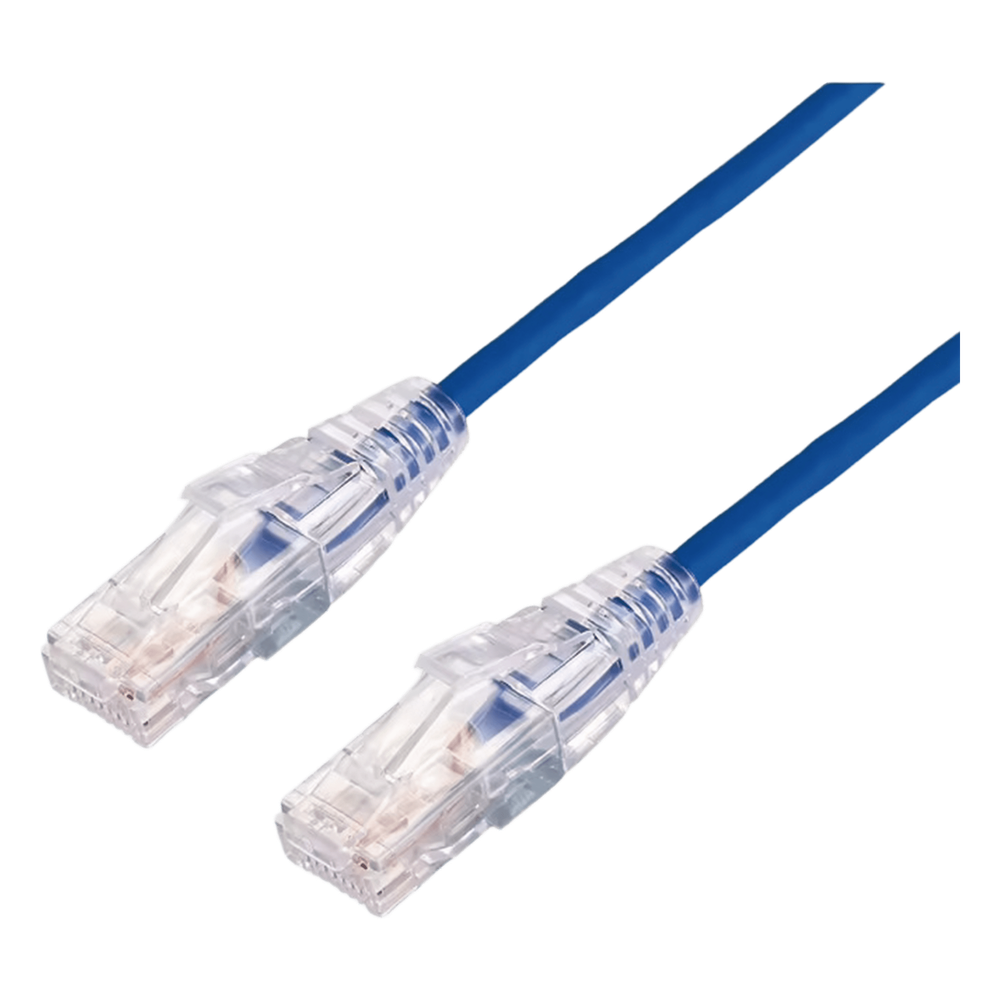 Cable de Parcheo Slim UTP Cat6A - 3 Metros (9.84 Pies) Azul, Diámetro Reducido (28 AWG)