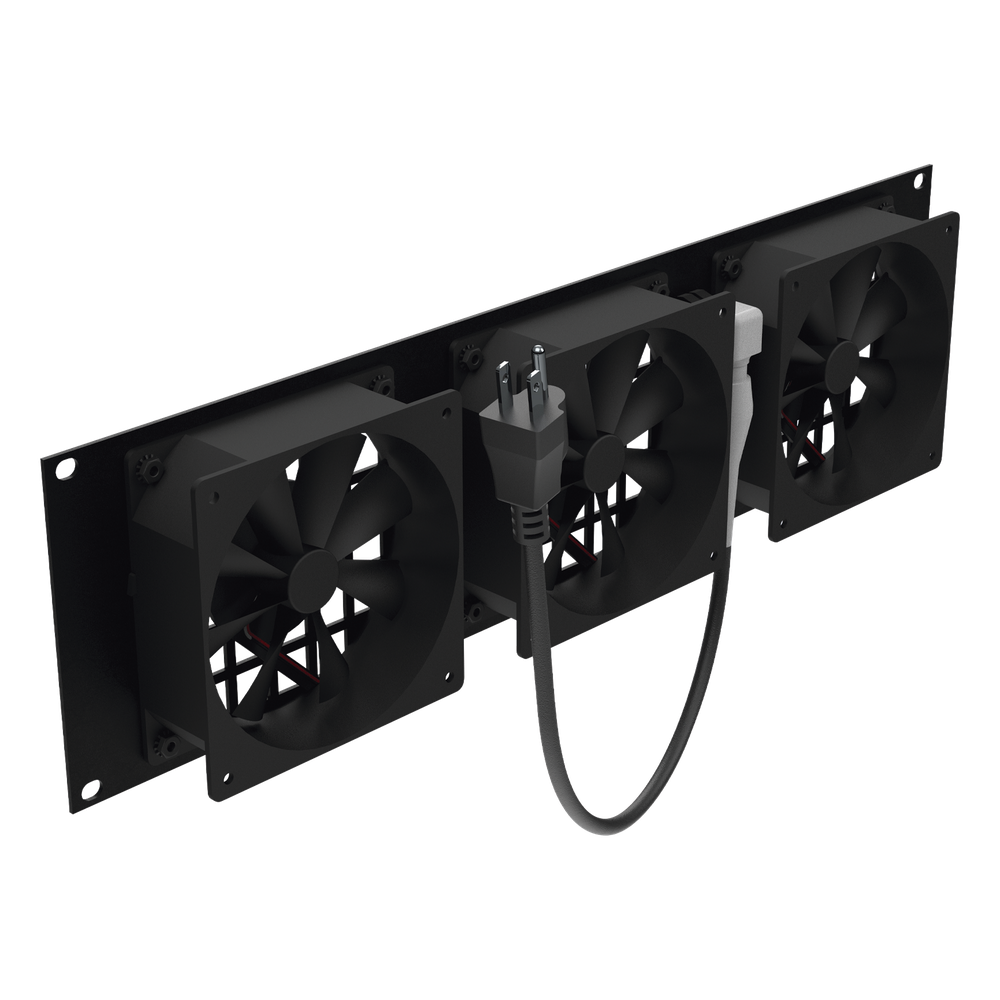 Kit de 3 Ventilador 110 Vca (12 x 12 cm) con Clavija 5-15P.