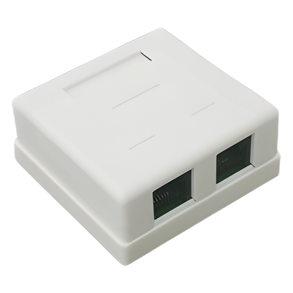 [LP-WP-09] Caja de pared con Jack UTP Cat5e y Jack RJ11