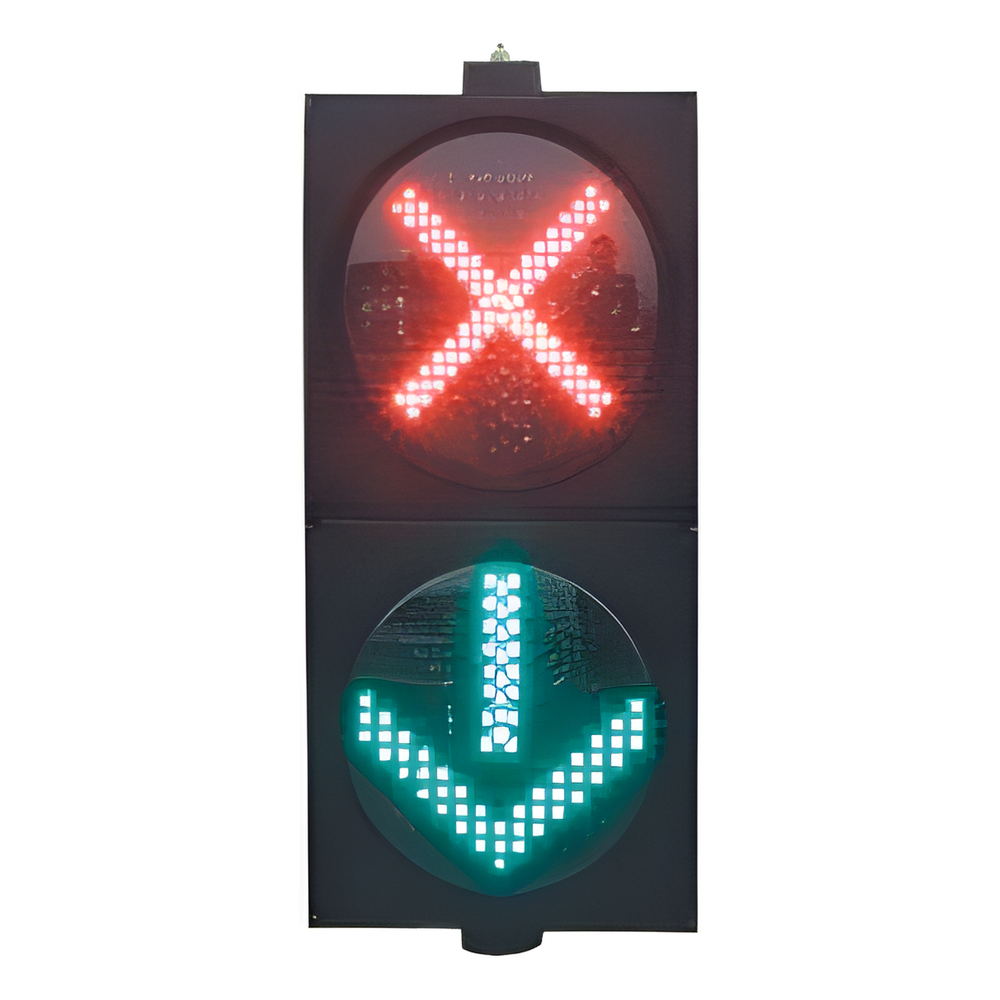 Semáforo Doble con Indicador Alto y Siga.