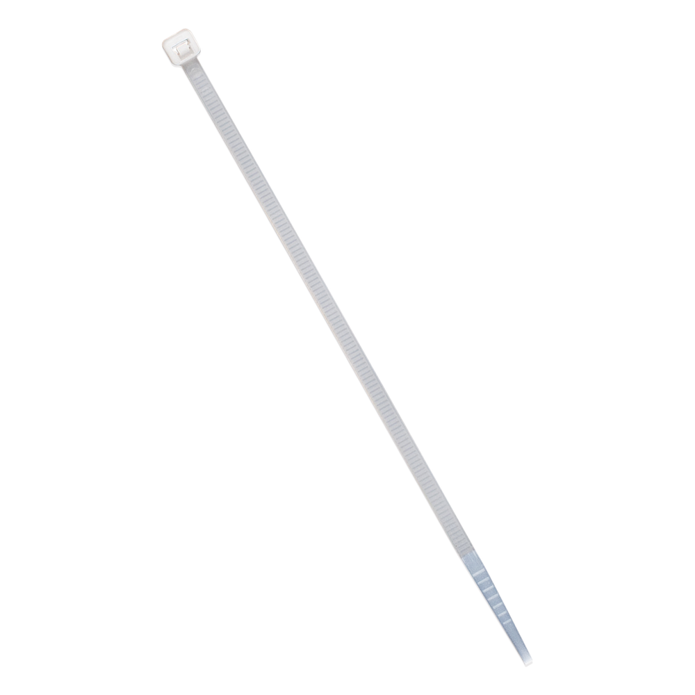 Cincho de plástico, Color Natural, 2.5 x 100 mm, Ideal para sujeción de cables (Bolsa con 100 piezas)