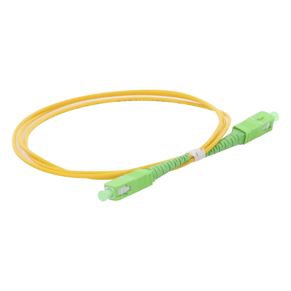 Jumper de Fibra Óptica Monomodo SC / APC-SC / APC Simplex de 1 Metro (3.28 Pies), 2mm
