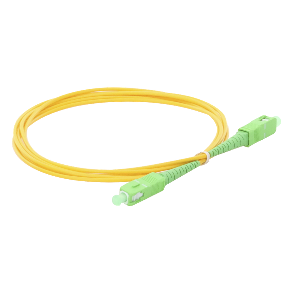 Jumper de Fibra Óptica Monomodo SC / APC-SC / APC Simplex de 2 Metros (6.56 Pies), 2mm