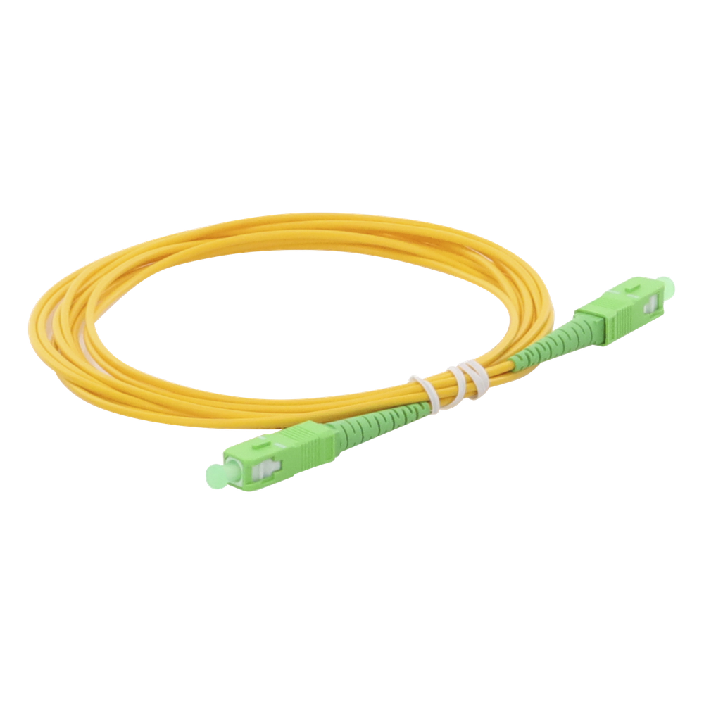 Jumper de Fibra Óptica Monomodo SC / APC-SC / APC Simplex de 3 Metros (9.84 Pies), 2mm