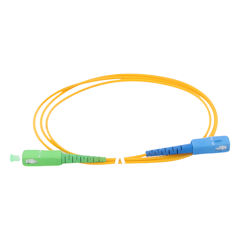 Jumper de fibra óptica monomodo, SC/APC-SC/UPC, simplex, 1 m