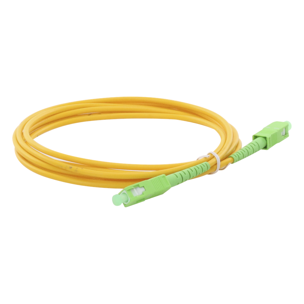 Jumper de Fibra Óptica Monomodo SC / APC-SC / APC Simplex de 3 Metros (9.84 Pies), 3mm
