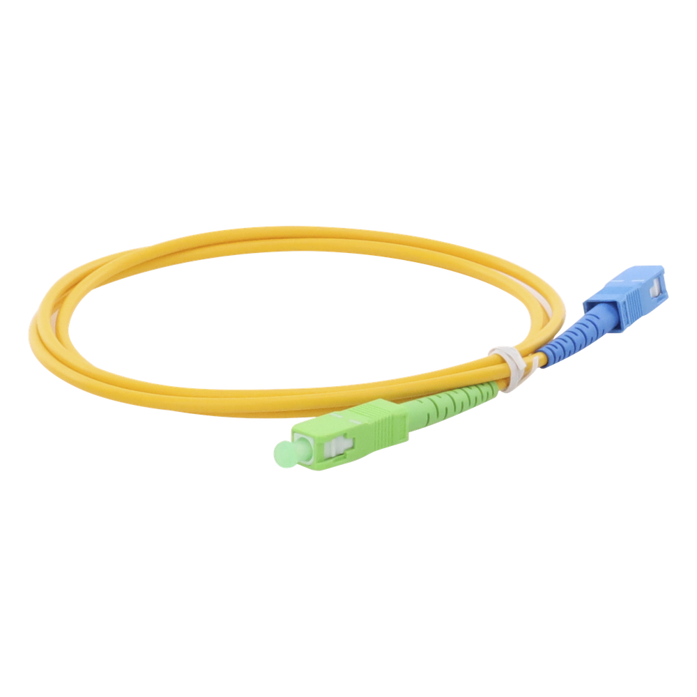 Jumper de Fibra Óptica Monomodo SC / APC-SC / UPC Simplex de 1 Metro (3.28 Pies), 3mm
