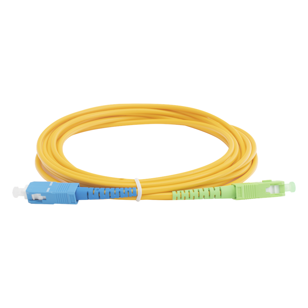 Jumper de fibra óptica monomodo, SC/APC-SC/UPC, simplex, 3 m