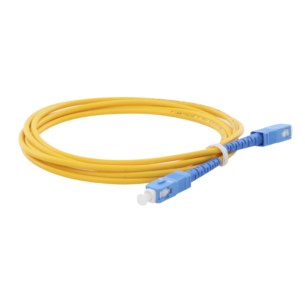 Jumper de Fibra Óptica Monomodo SC / UPC-SC / UPC Simplex de 2 Metros (6.56 Pies), 3mm