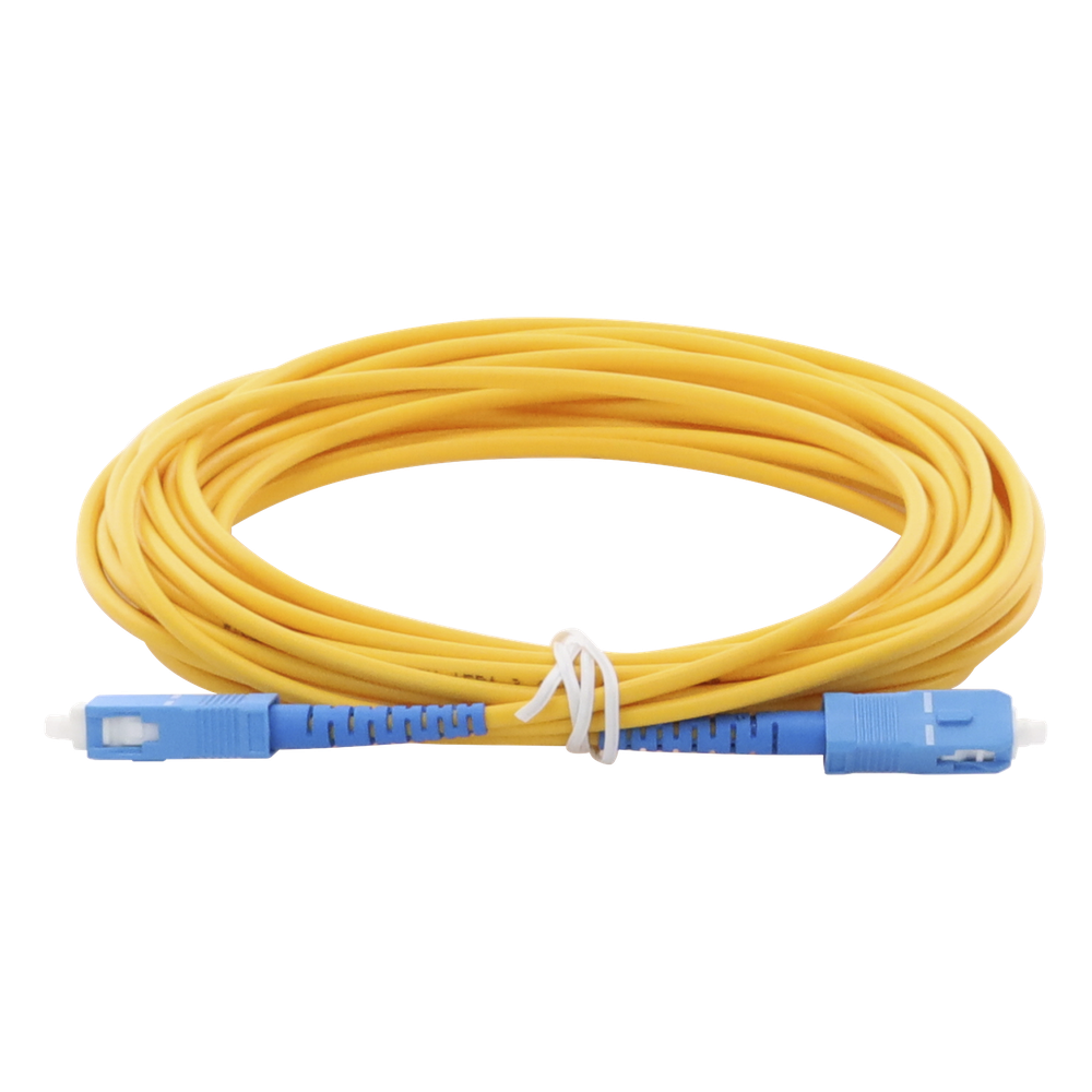 Jumper de Fibra Óptica Monomodo SC / UPC-SC / UPC Simplex de 6 Metros (19.69 Pies), 3mm