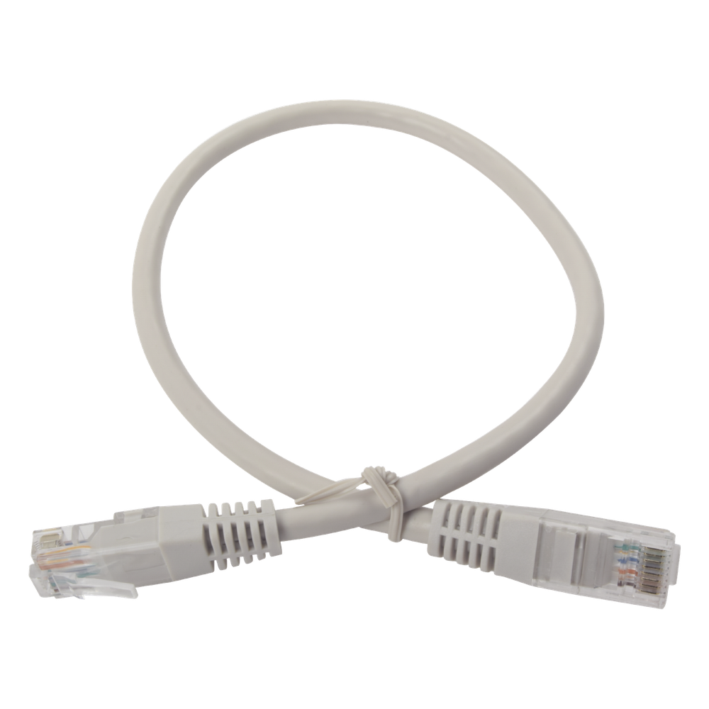 Patch cord Cat6 UTP, 0.4 m, gris