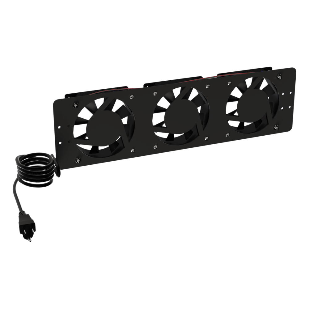 Kit de 3 Ventiladores 110 Vca (12 x 12 cm) con Clavija