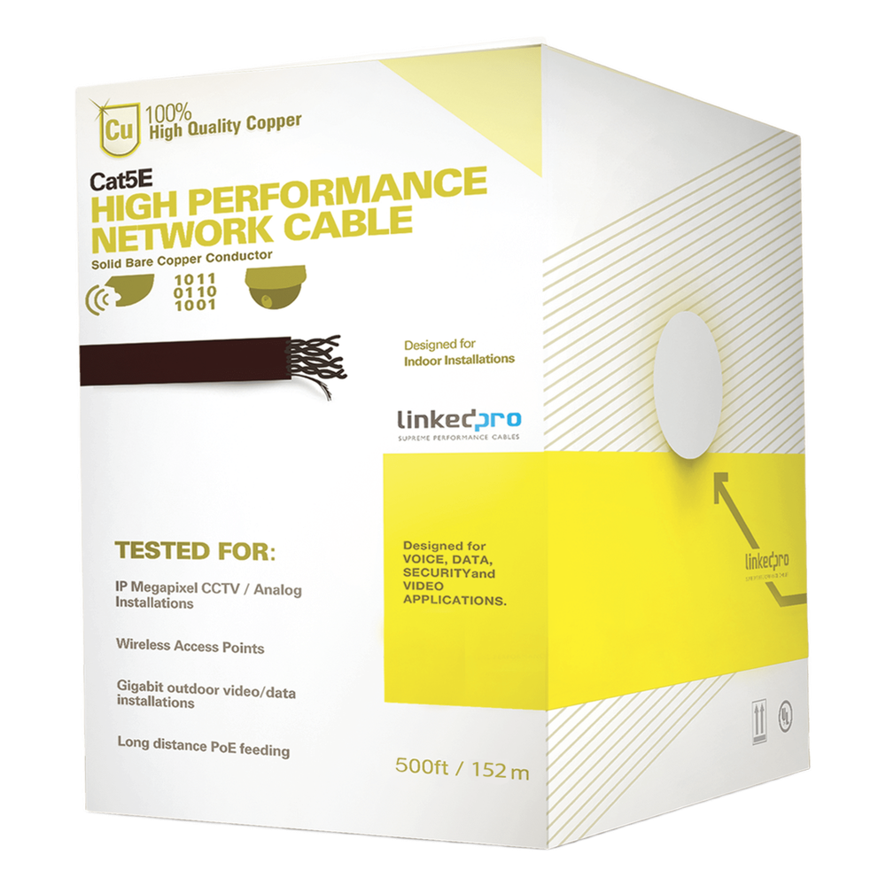 Cable Cat5e de Alto Rendimiento Certificaciones ETL 152.5 m, blanco
