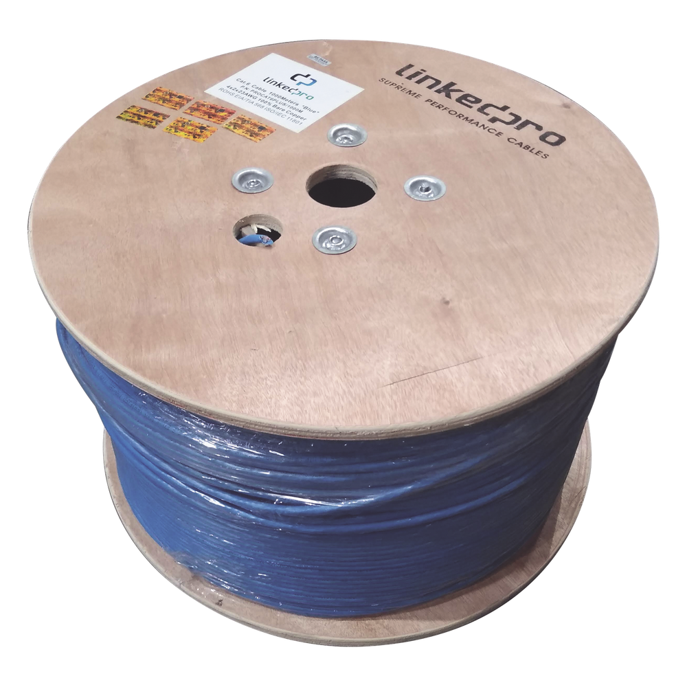 Bobina de cable Cat6 1000 m, azul