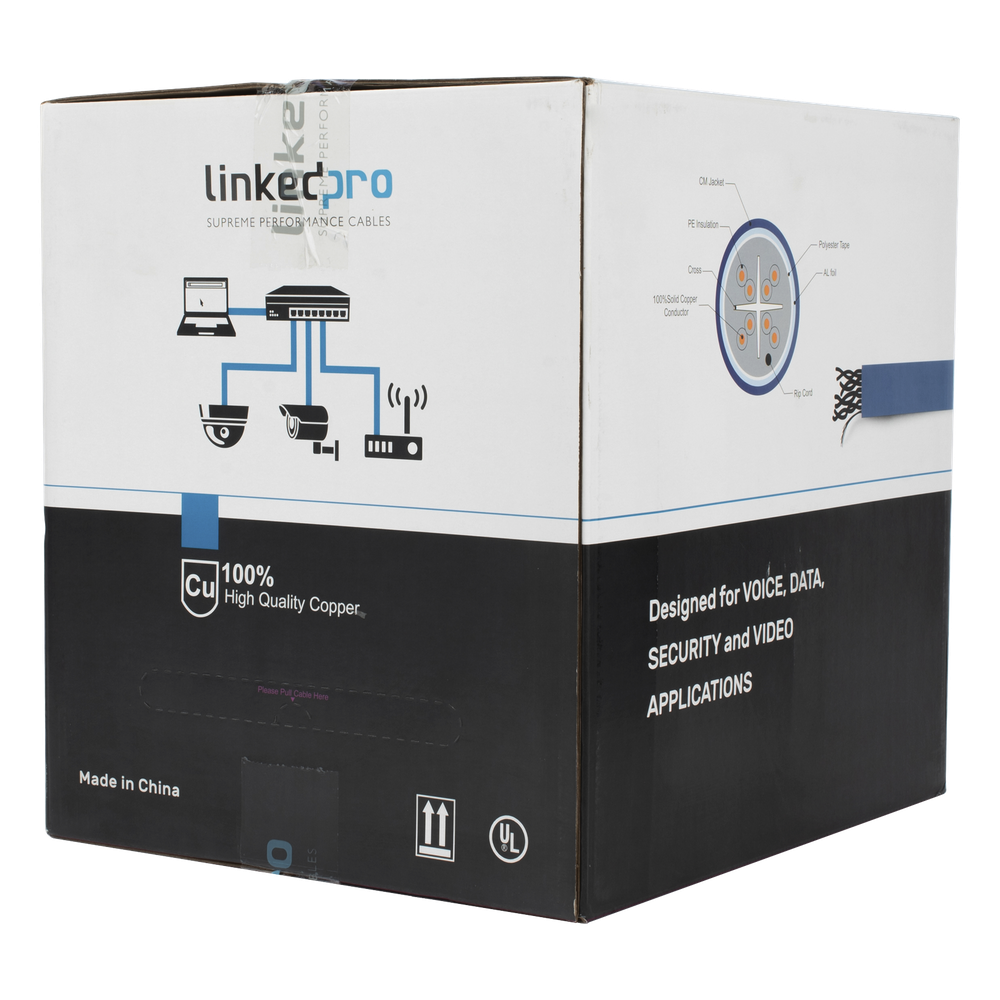Bobina de cable Cat6 305 m, F/UTP, azul