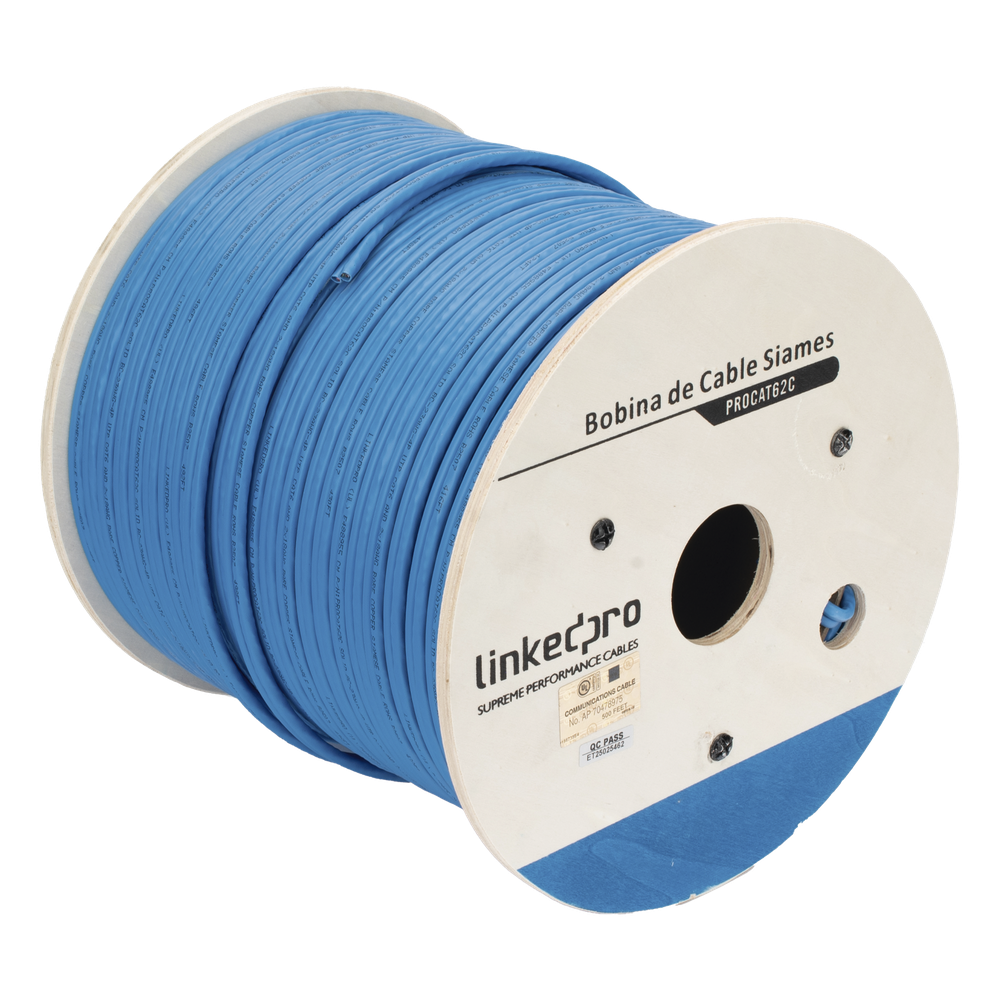 Bobina de cable Cat6 152 m, UTP, 18 AWG, 100% cobre