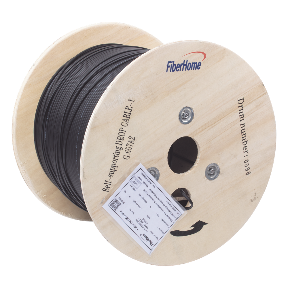Bobina de fibra óptica monomodo, negro