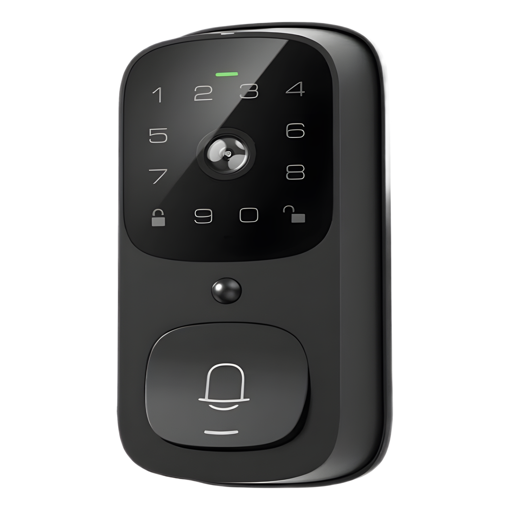 Cerradura Inteligente con función videoportero LNDU / WiFi Integrado / Compatible App LNDU / Teclado Táctil / 8 Baterías AA / Bloqueo Manual y Automático / Exterior IP65