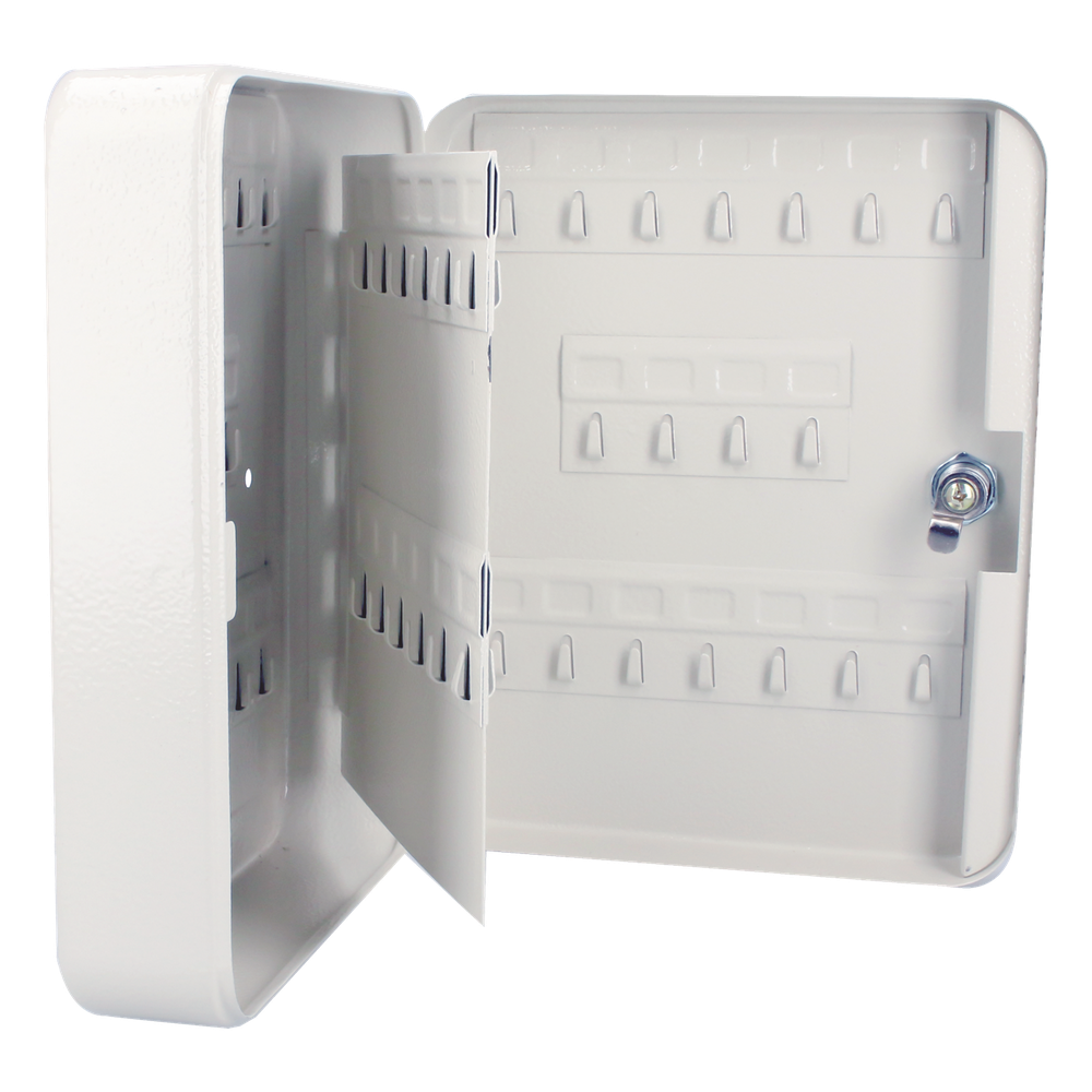 Caja para llaves con capacidad para 60 llaves / Medidas 200 x 250 x 75 mm (ancho x alto x profundidad) / Fabricada en acero / Cerradura con llave