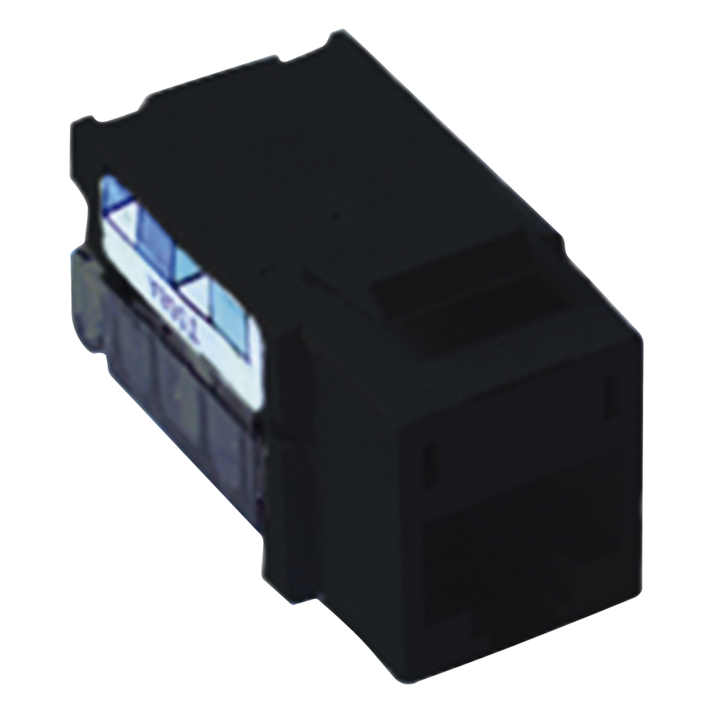 Jack RJ45 Cat6, negro