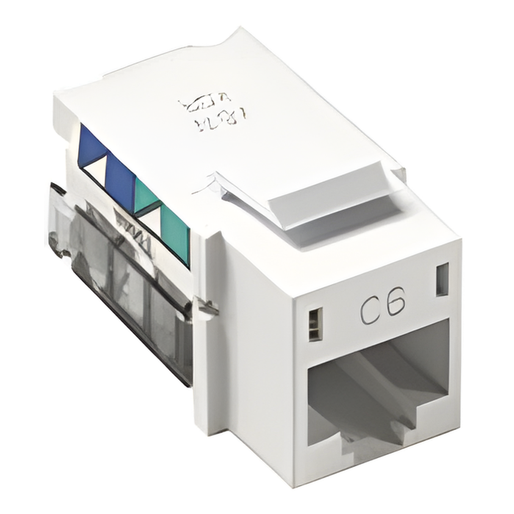 Jack RJ45 Cat6, blanco