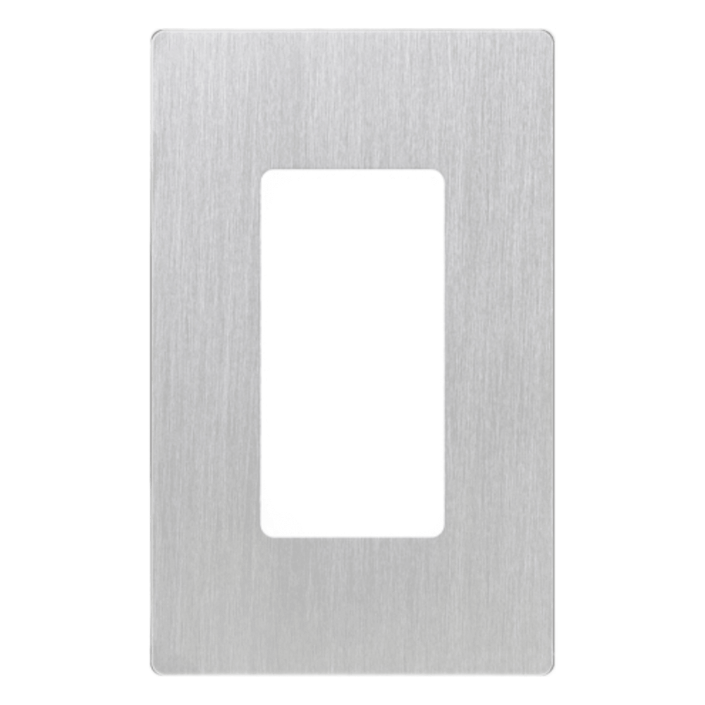 Placa de pared 1 espacio, sin tornillos, acero inoxidable