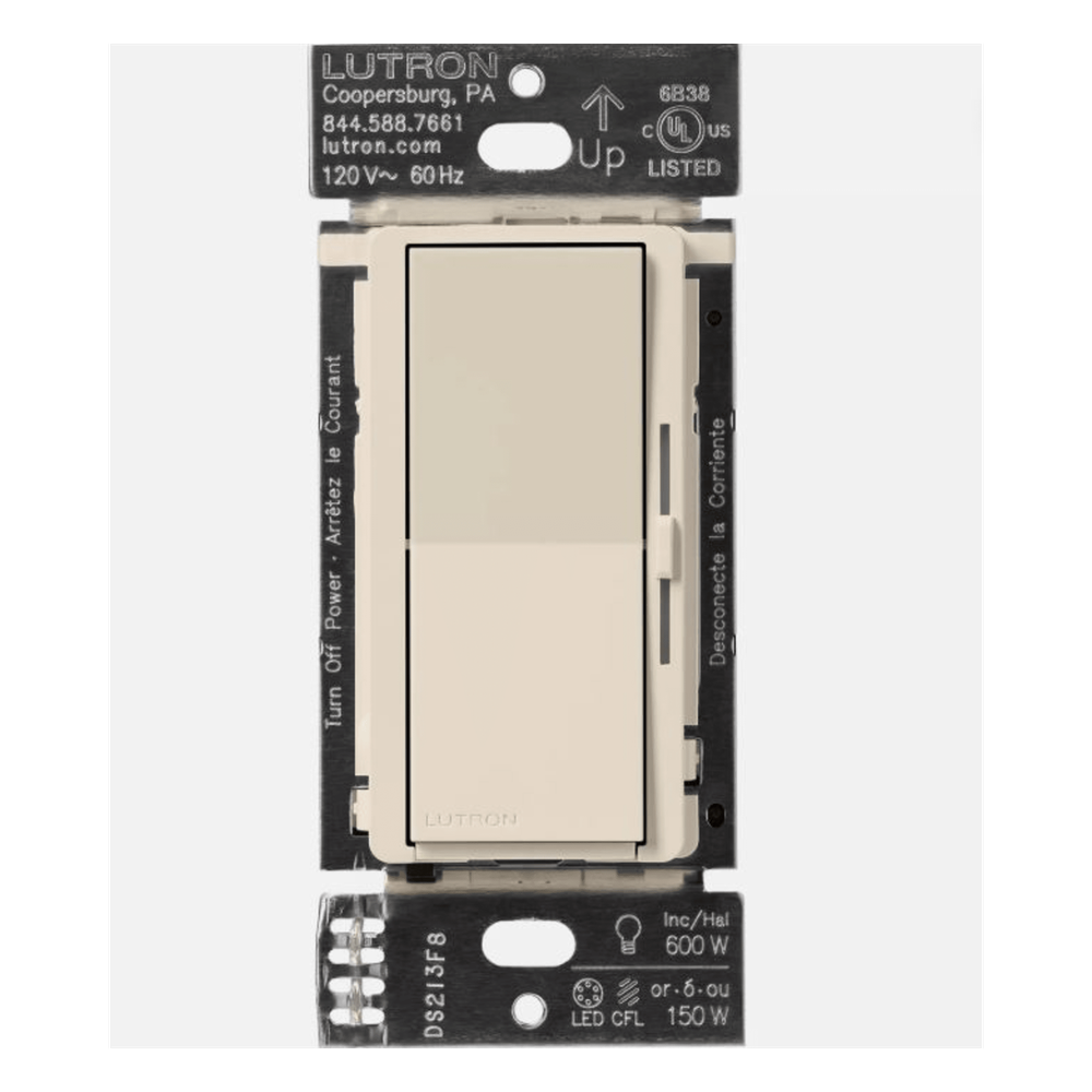 Atenuador de pared inalámbrico sin neutro, 150 W LED / CFL o 600 W incandescente / halógena, 120 V, para Caseta Wireless