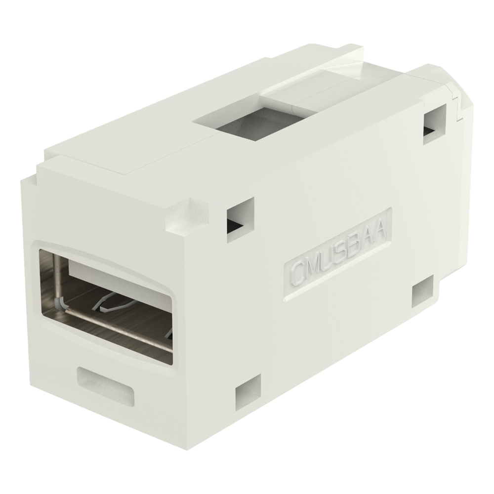 [CMUSBAAIW] Acoplador USB hembra a hembra, blanco