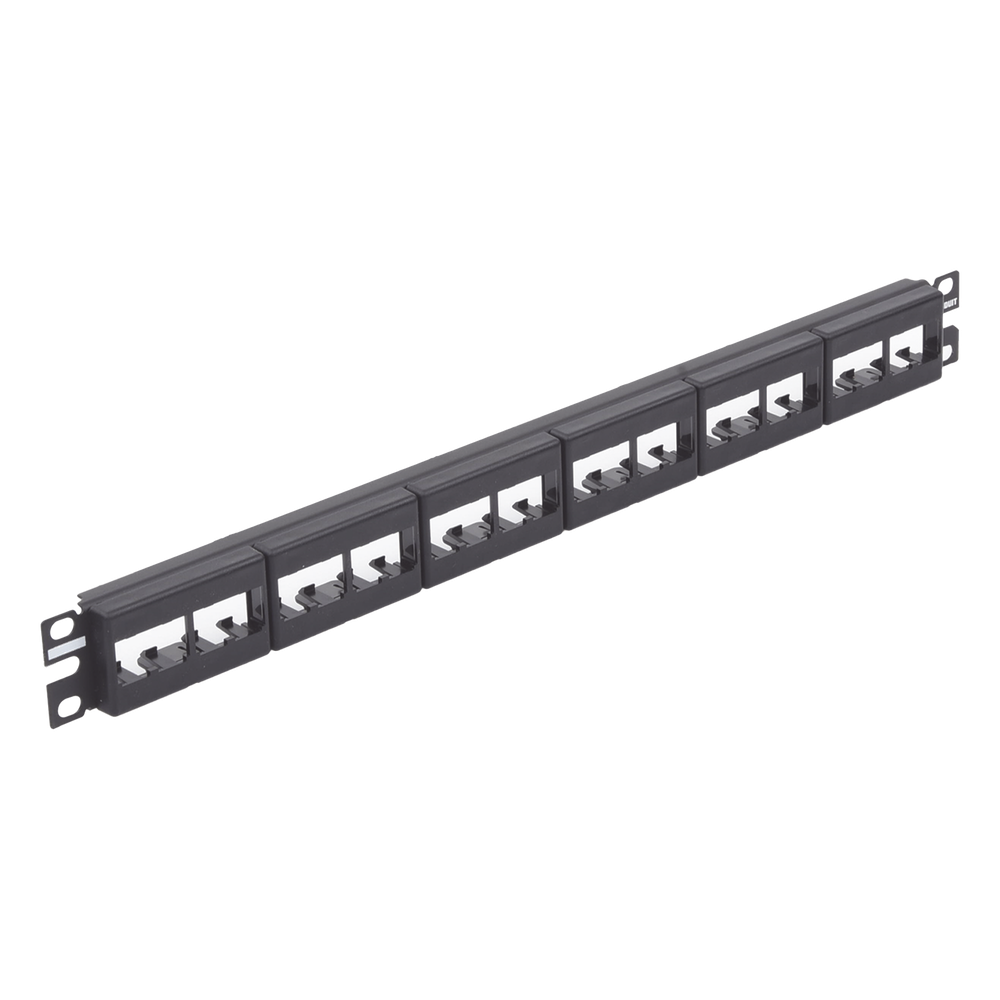 Panel de parcheo 24 puertos, 1UR, sin conectores