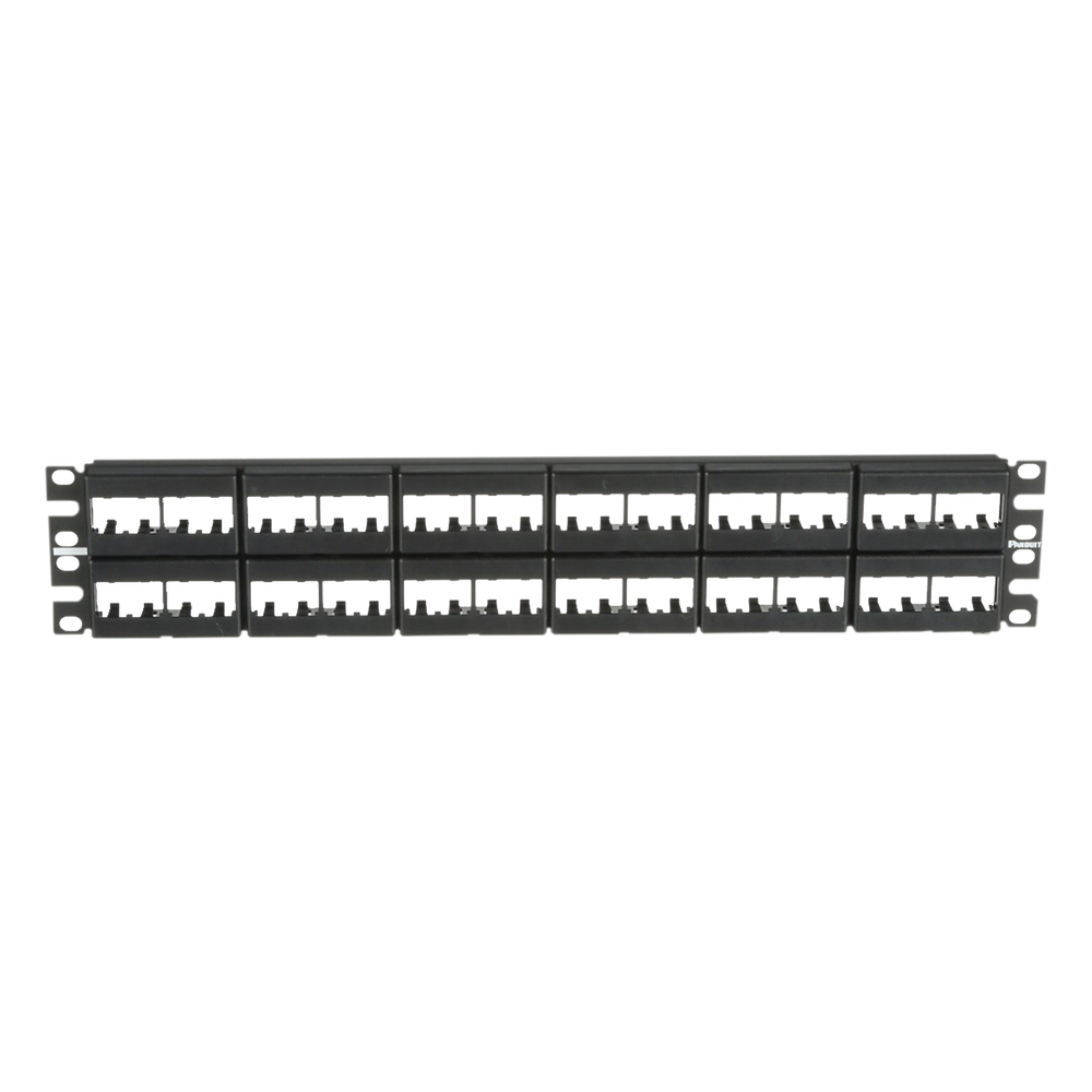 Panel de Parcheo Modular Mini-Com (Sin Conectores), Plano, Sin Blindaje, de 48 Puertos, 2 UR