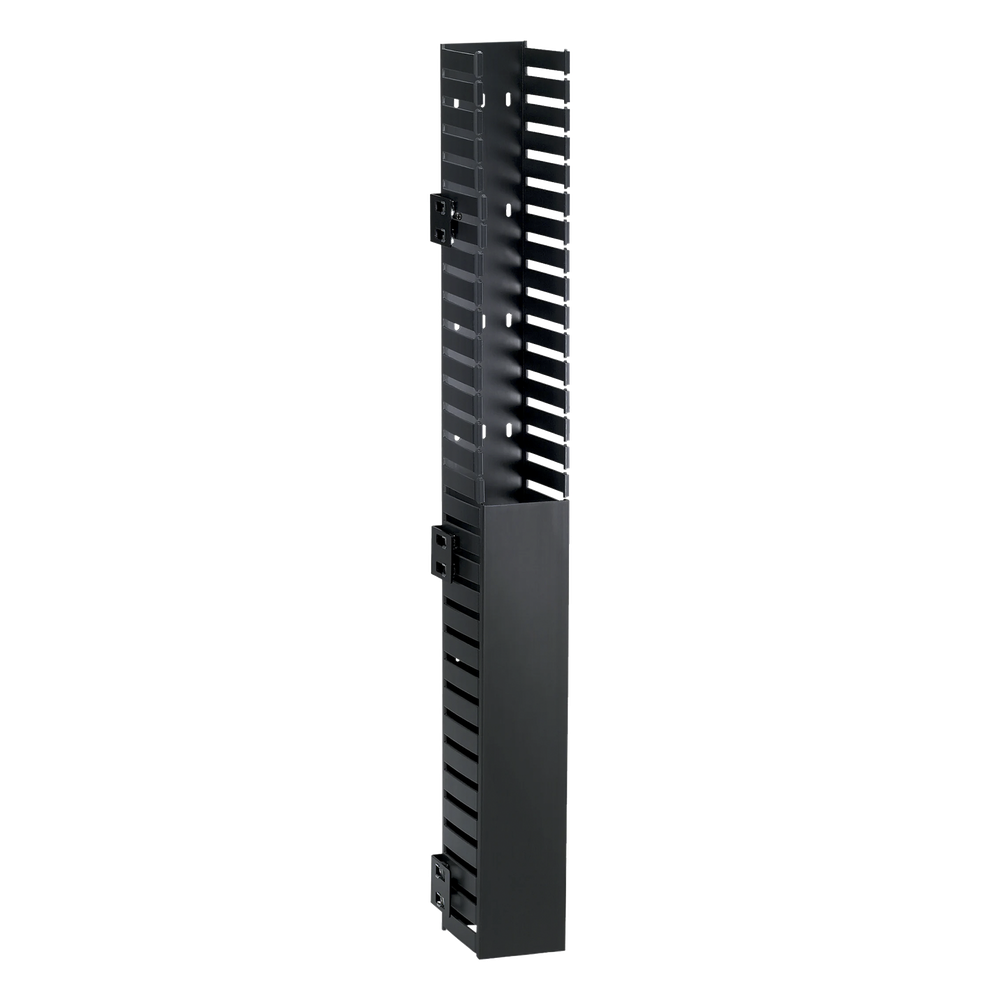 Organizador de cables vertical 40 UR, 1.95", negro