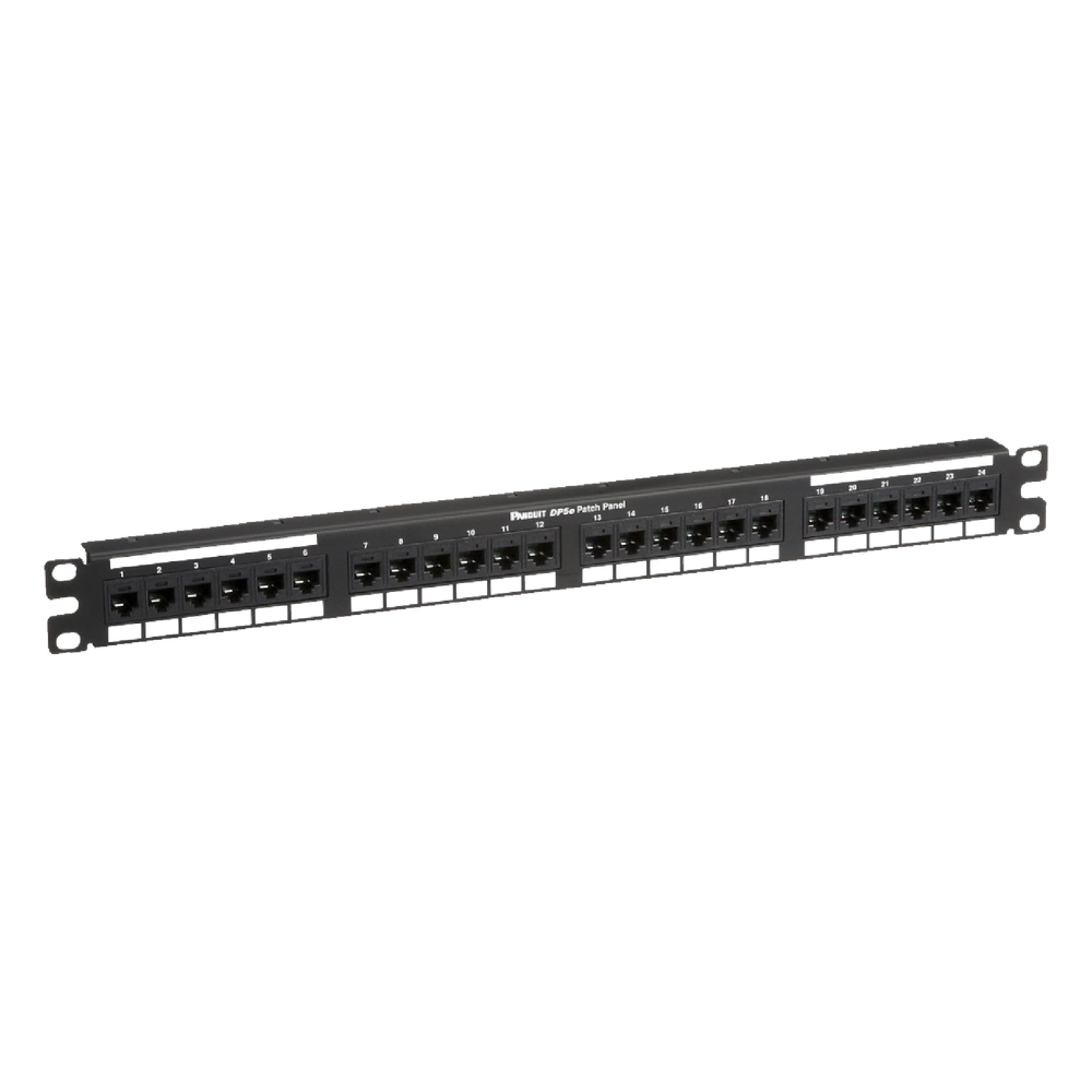 Panel de parcheo Cat5e 24 puertos, 1UR