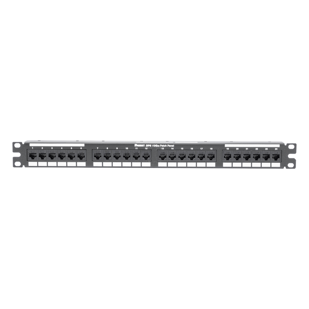 Panel de parcheo Cat6A 24 puertos, 1UR