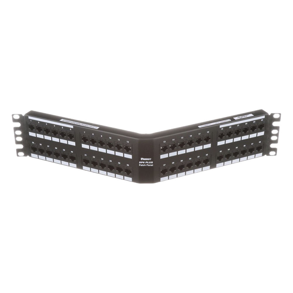 Panel de parcheo Cat6 48 puertos, 2UR
