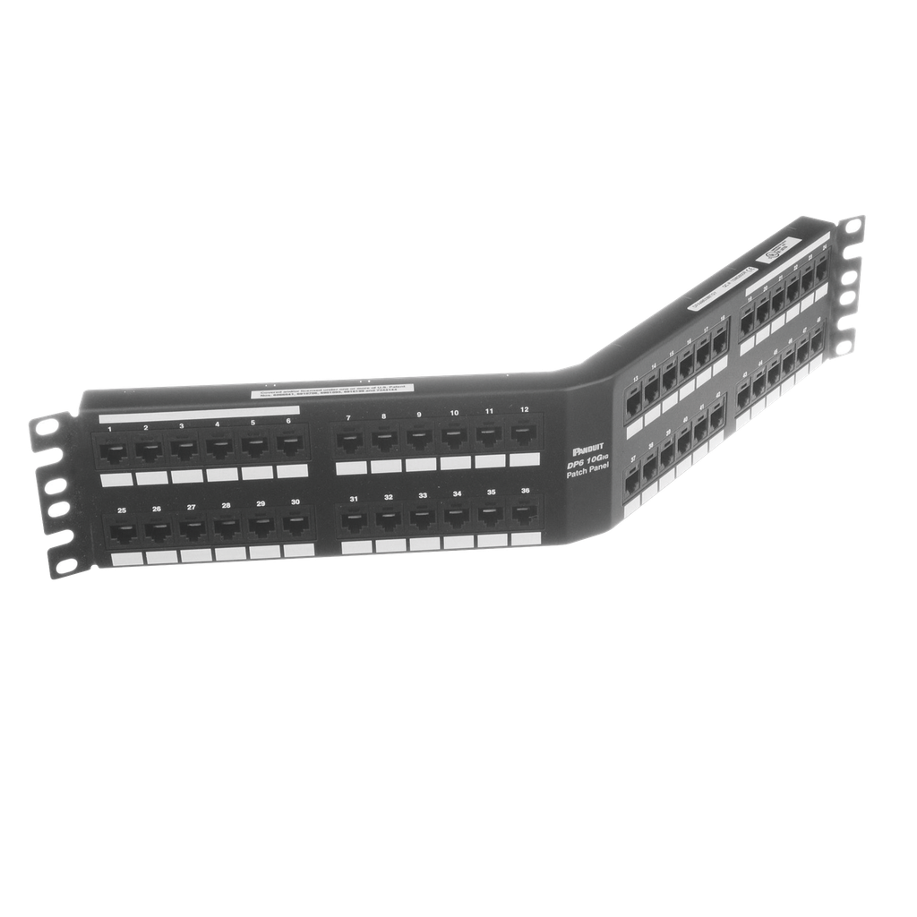 Panel de parcheo Cat6A 48 puertos, 2UR