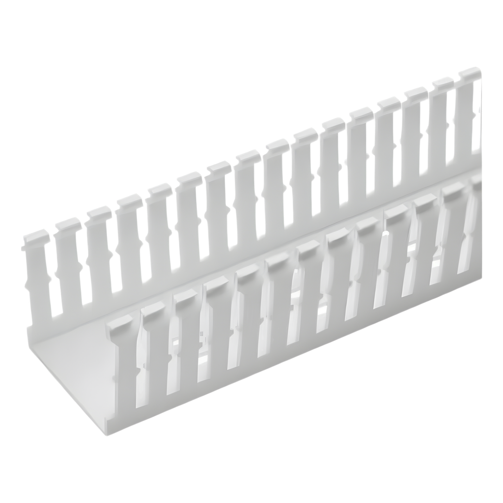 Canaleta ranurada 32 mm, PVC, 1.8 m