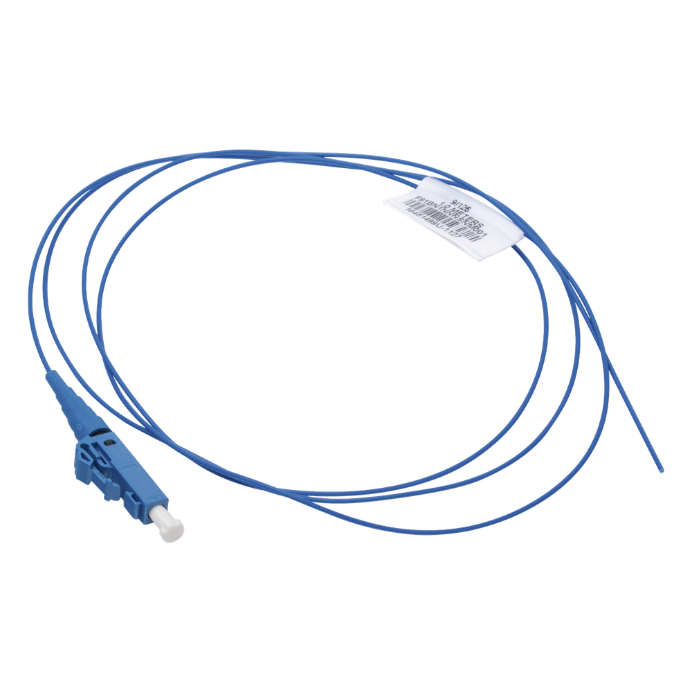 Pigtail de fibra óptica monomodo, simplex, 1 m, azul