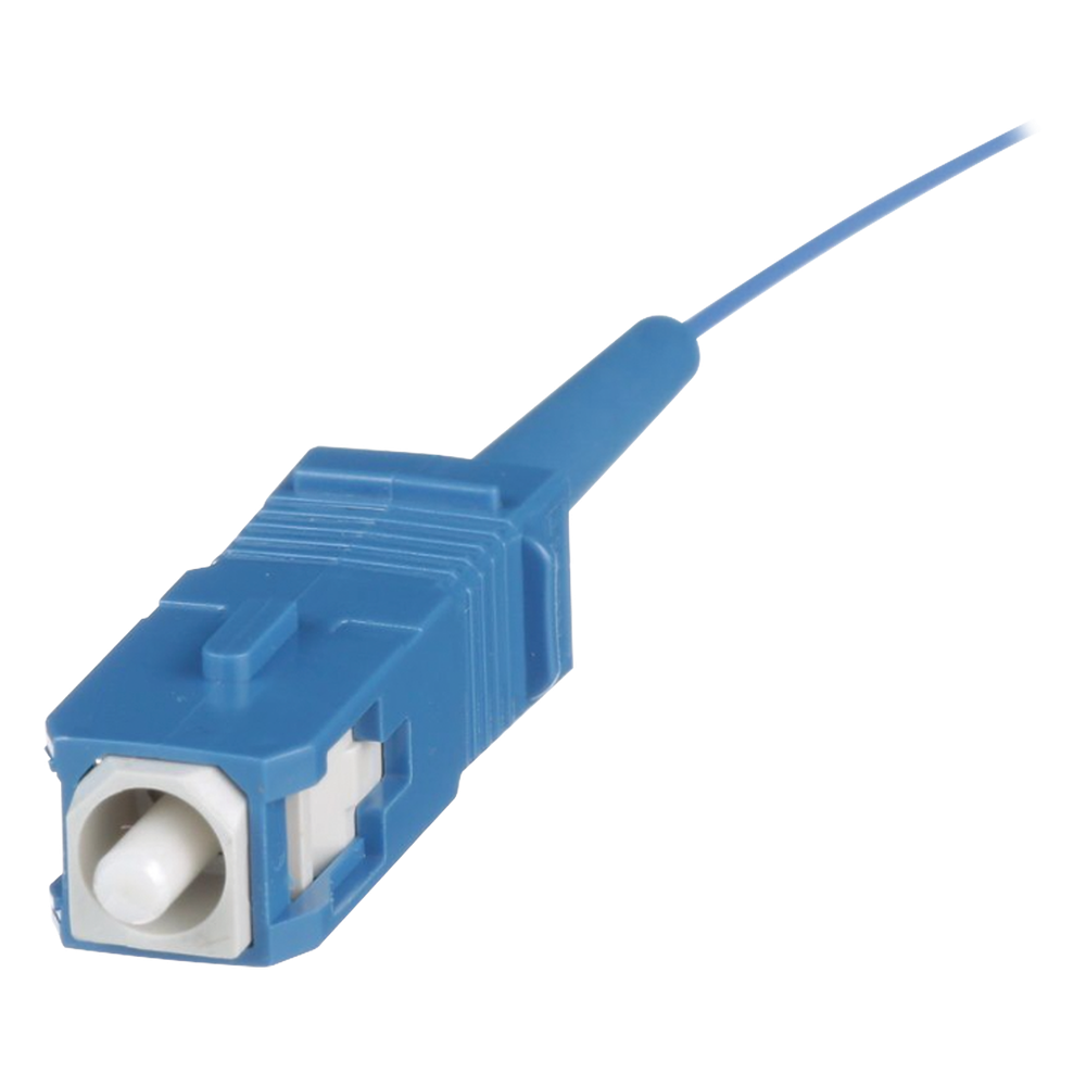 Pigtail de fibra óptica monomodo, simplex, 2 m, azul