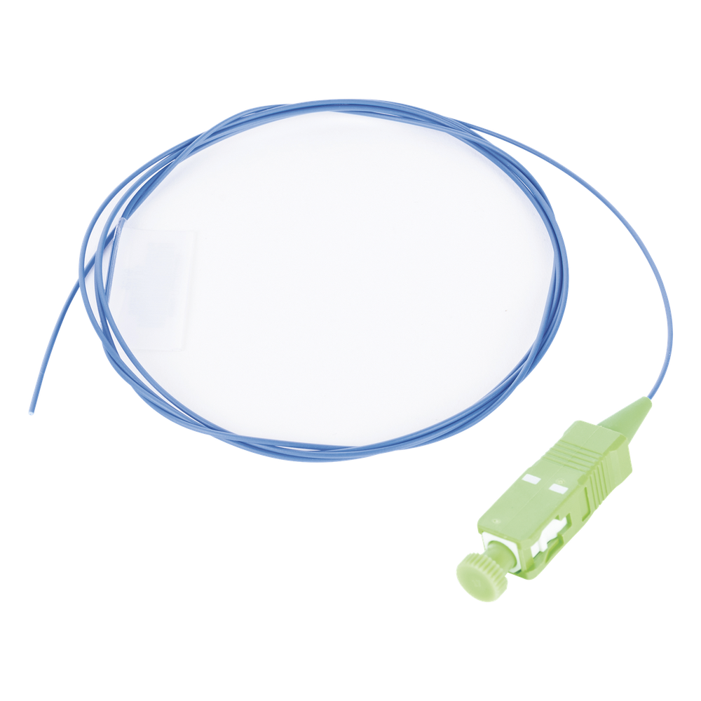 Pigtail de fibra óptica monomodo, simplex, 1 m, azul