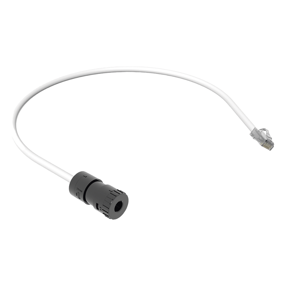 Cable de Conexión en Campo Jack a Plug RJ45 Cat6A, 0.5 m, blanco