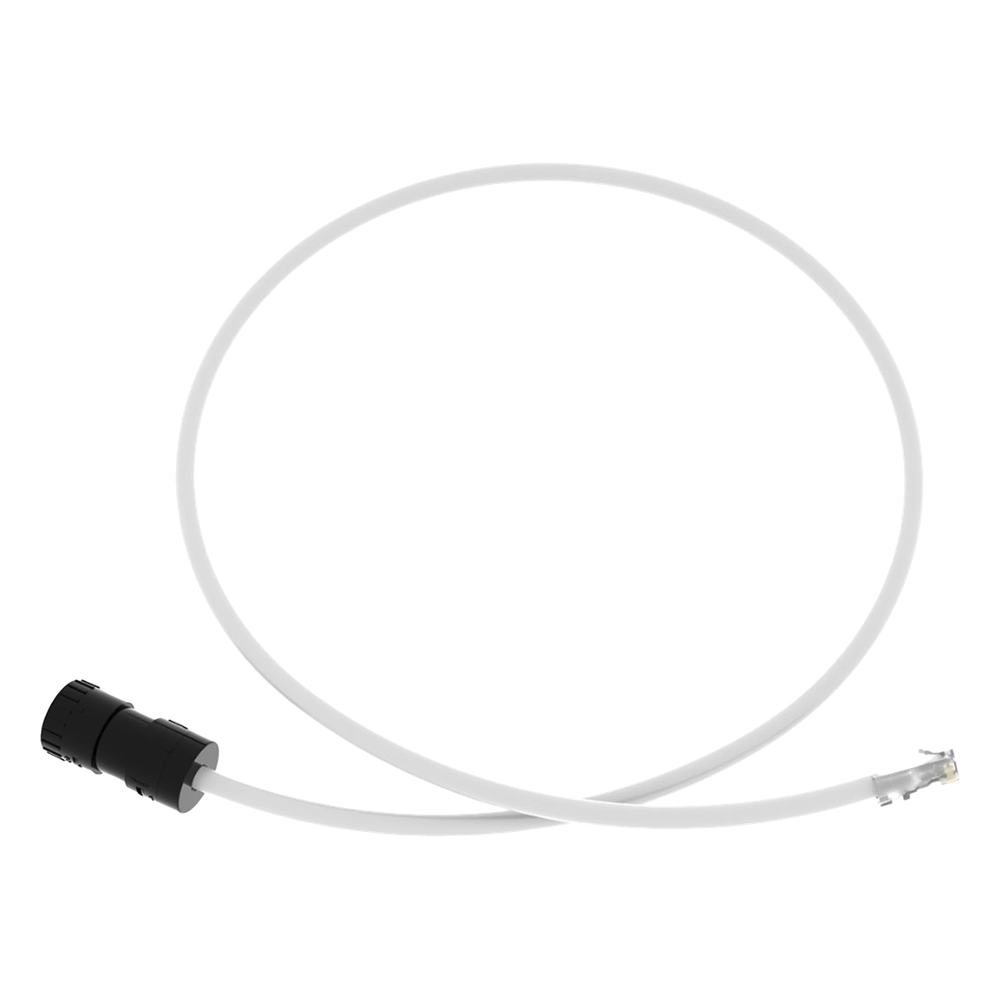 Cable de Conexión en Campo Jack a Plug RJ45 Cat6A, 1 m, blanco