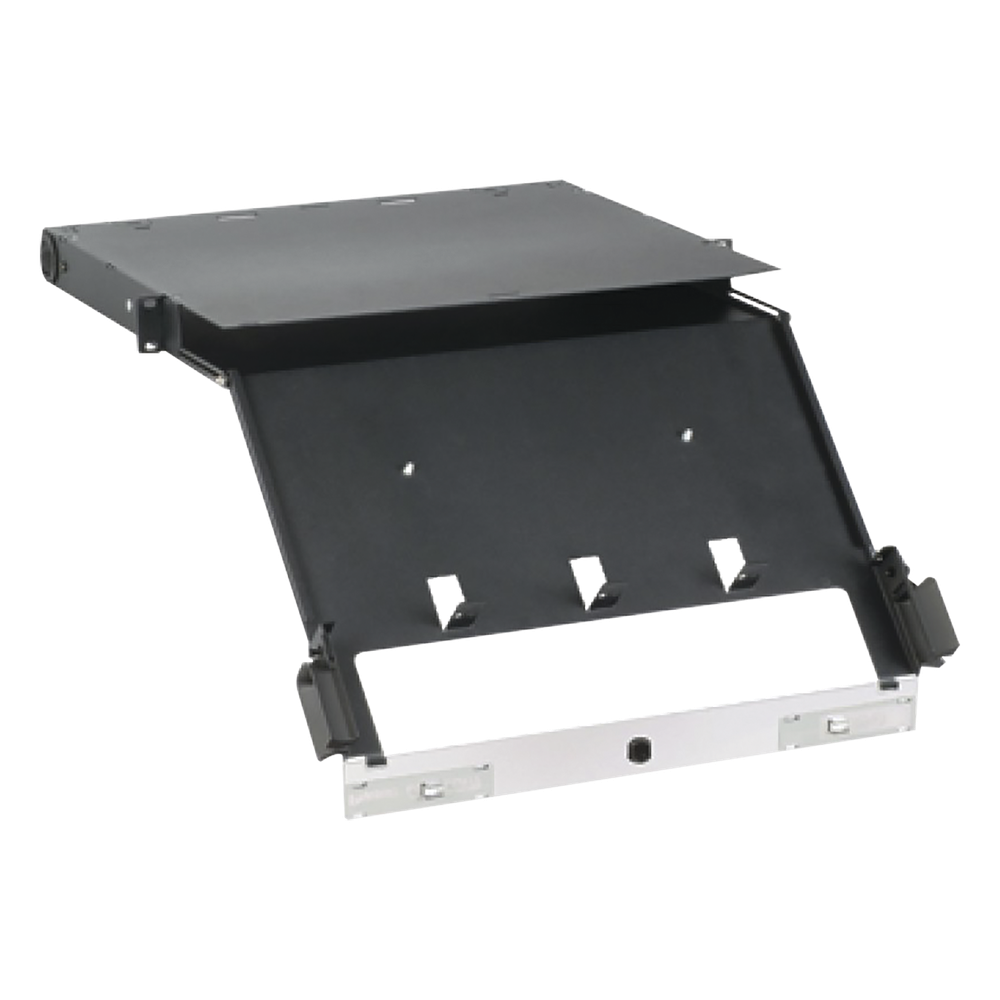 Panel de Distribución de Fibra Óptica 1UR, negro