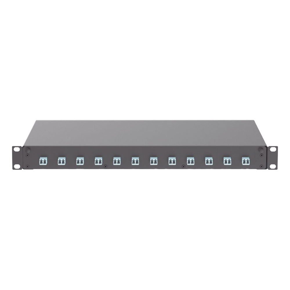 Distribuidor de Fibra Óptica, Con 12 Conectores LC Duplex (24 Fibras), Para Fibra Multimodo OM3 / OM4, 1 UR