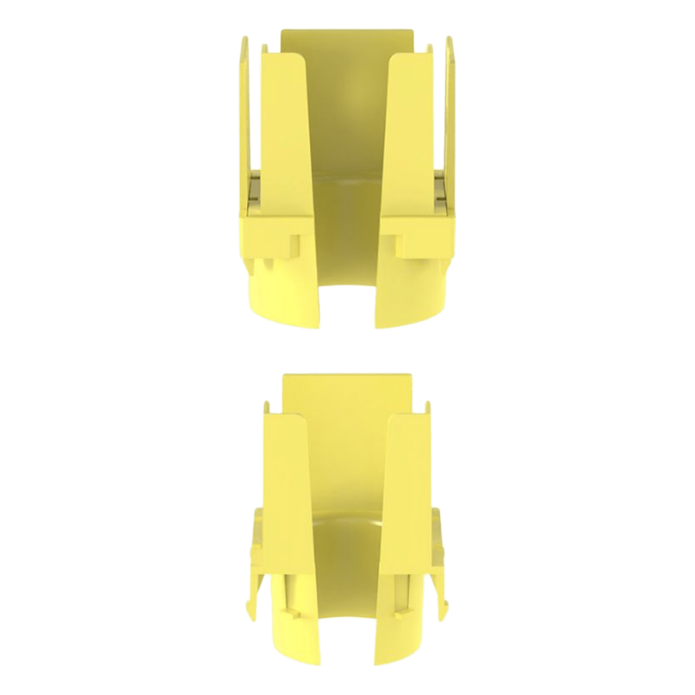 [FIDT2X2LYL] Tapa con 1 salida a Tubo Corrugado de 1.5in (38mm) 1.5", amarillo